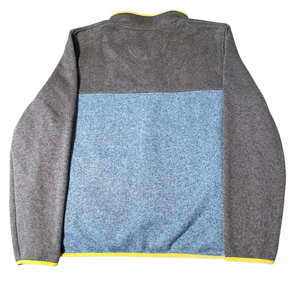 L.L.Bean Mens Slightly Fitted Blue Fleece Quarter Snap Pullover Sweater Size L - Picture 5 of 9